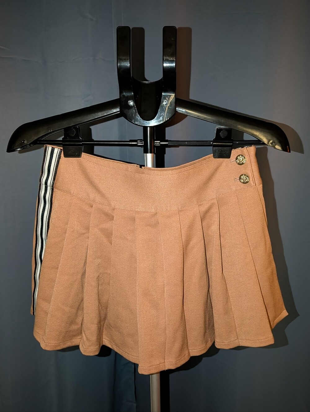 Alice + Olivia Peach Pleated Skater Mini Skort